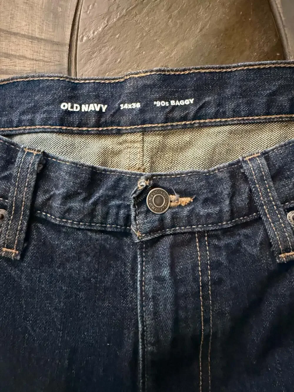 Old Navy 90s Baggy Carpenter Jeans Dark Wash